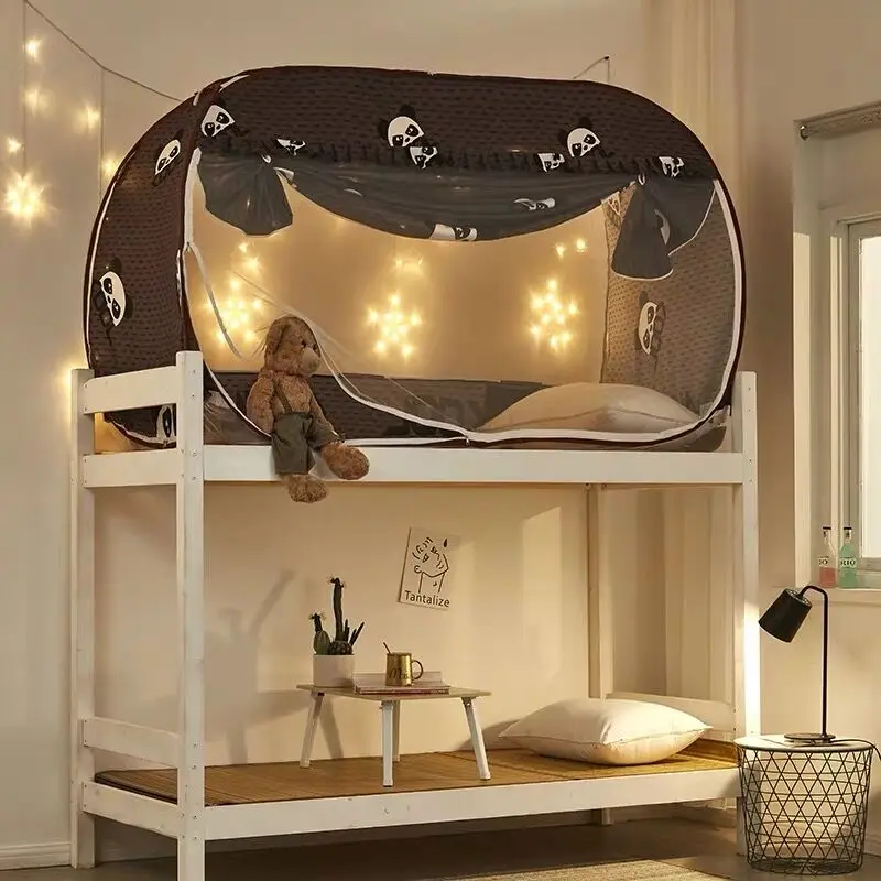 

Bunk Bed Universal Bed Curtain Mosquito Net Integrated 0.9 Meters Blackout Cloth Student Dormitory Foldable Mosquito Net 1m Bed