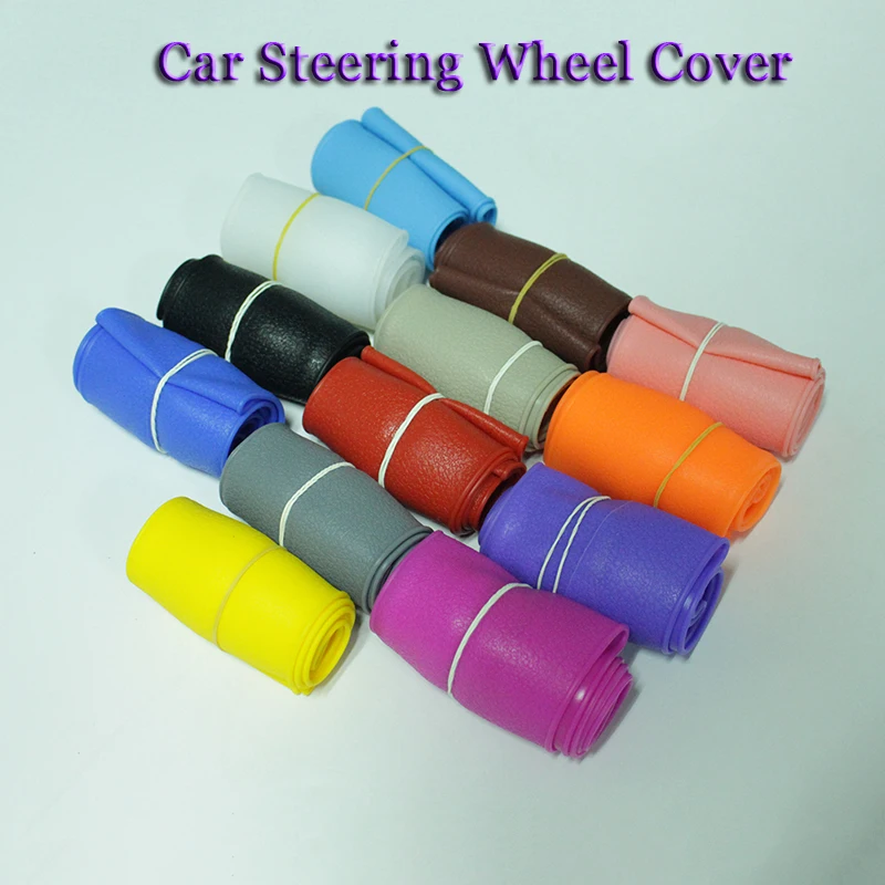 Universal Car Styling Silicone Car Steering Wheel Glove Cover Texture Soft Multi Color Soft Silicon Steering Wheel Accessories