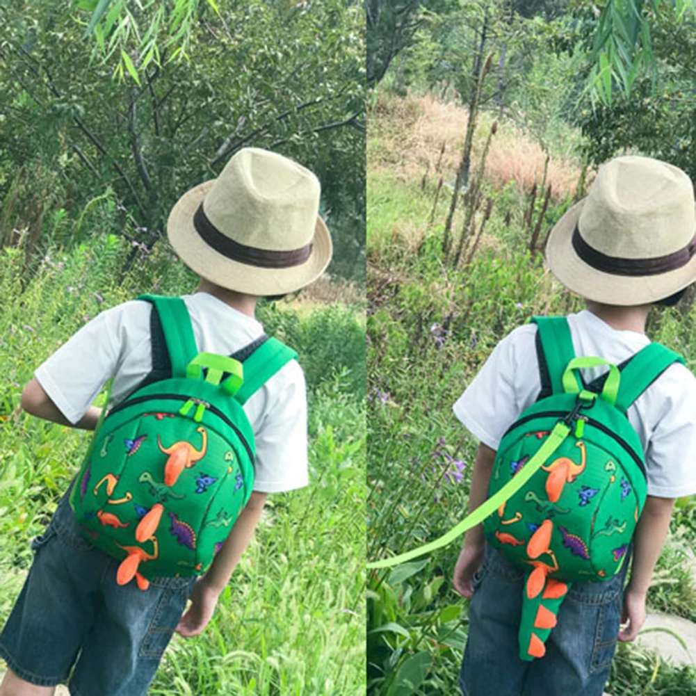 3-6T Dinosaur Design Anti-lost Backpack With A Leash For Kids School Backpack Kindergarten Children's Backpack For Baby