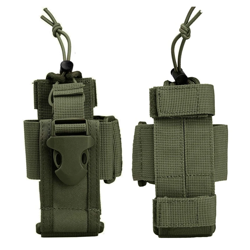 Tactical Molle Radio Pouch Walkie Talkie Holster Nylon Waist Pack Belt Bag Pocket Hunting Accessories