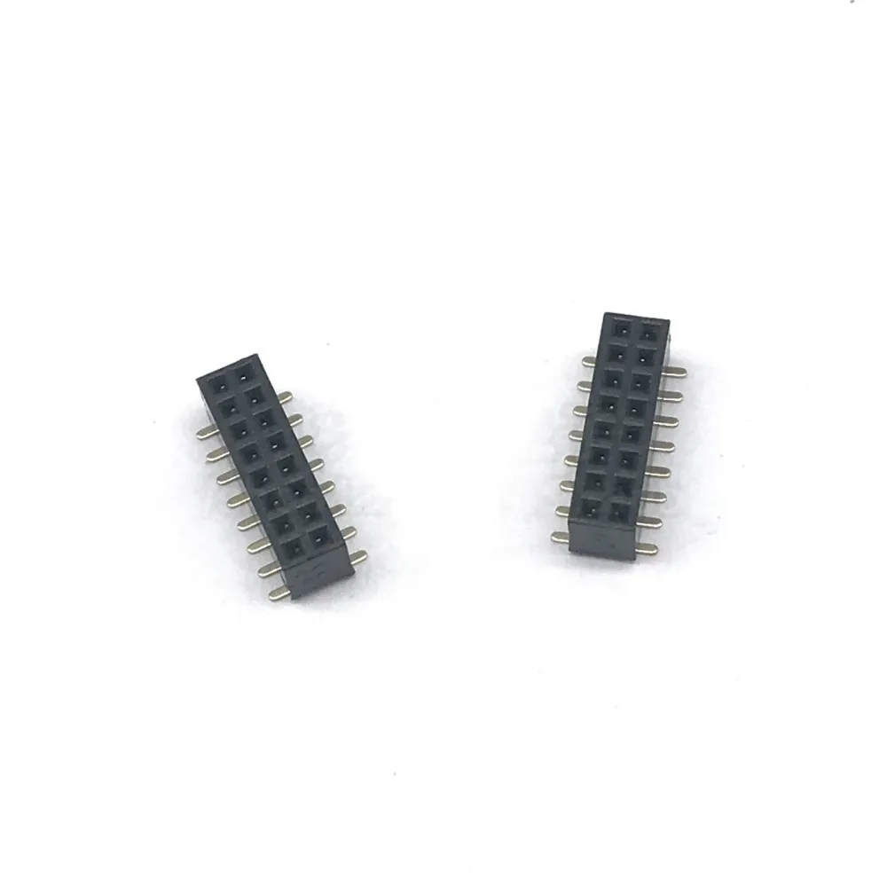 100 stücke SMT 1,27mm Zweireihige Weibliche Abtrünnigen PCB Board Pin Header buchse Stecker Pin header 2*5 2*10 2*12 2*15 2*20 2*50P SMD – Detail 14