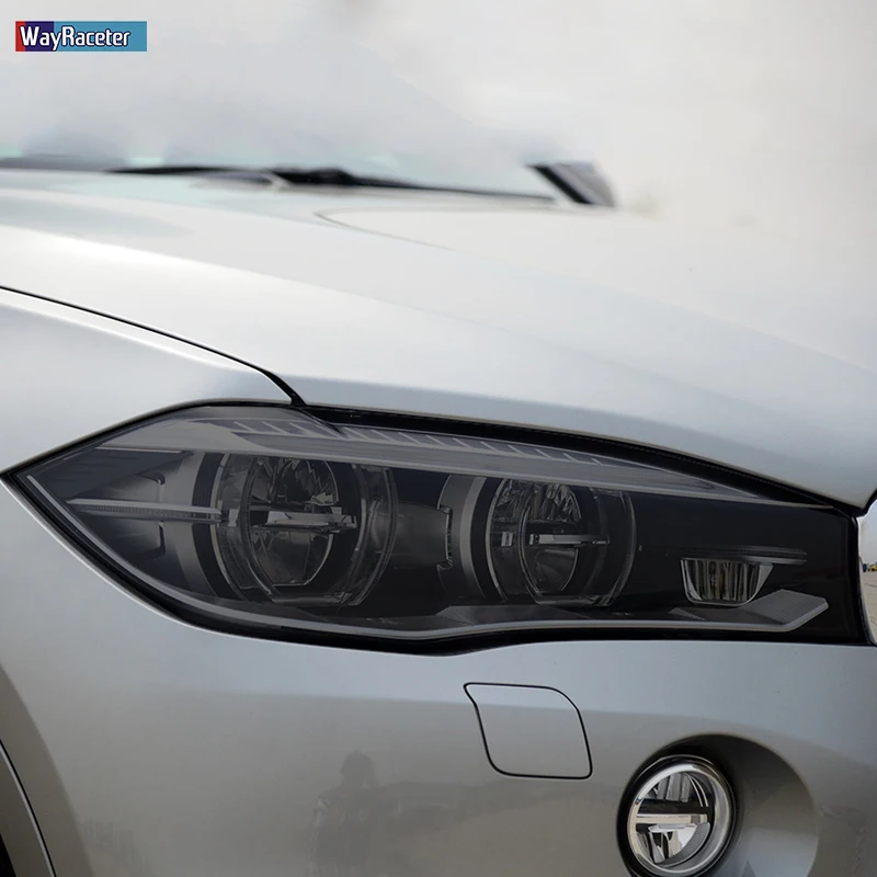 

2 Pcs Car Headlight Protective Film Headlamp Transparent Black TPU Sticker For BMW X6 E71 F16 M F86 G06 2020 Accessories