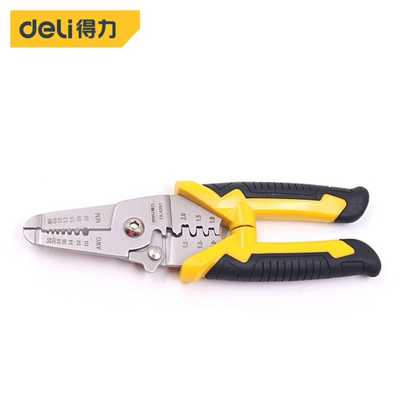 

deli 3 in 1 Cable Wire Stripper Crimping Pliers For Stripping Cutting Crimping Wire Multitool Electrician Repair Hand Tools