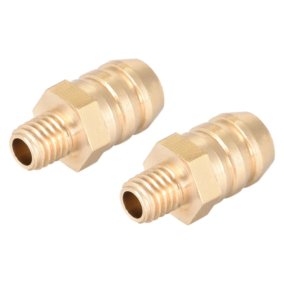 

uxcell Brass Fitting Connector Metric M5x0.8 Male To Barb Hose ID 8mm connect lines for air water fuel oil Gold Gold Tone