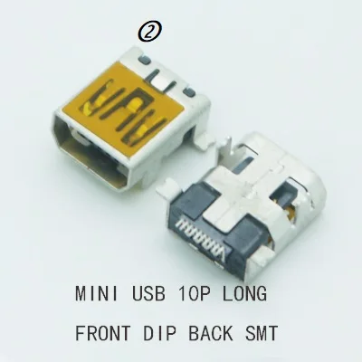 10PCS Mini USB Connector 10PIN Female Socket For Phone Tail Charging USB Jack SMT DIP SInk Board Type