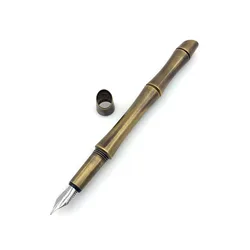 Brass Fountain Pen Outdoors Writing Tools EDC Self Defense Pocket High Grade Precious Personalized Stationery Journal Pocket Pen