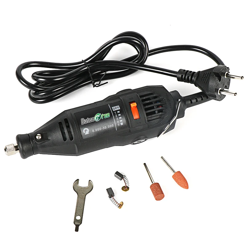 151 unids/set Mini taladro eléctrico grabador herramienta rotativa 110V/220V amoladora de pulido pluma de grabado Dremel de velocidad Variable con A