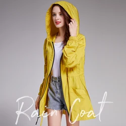 Lightweight Fashion European Version Adult Female Waist Short Tide Tunic Raincoat Loose Plus Size Golf Jacket