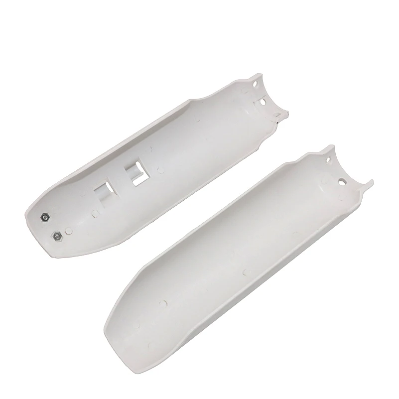 Protectores de amortiguador de impacto frontal de plástico para motocicleta, Kit protector de cubierta de horquilla para moto de cross de 150-250cc
