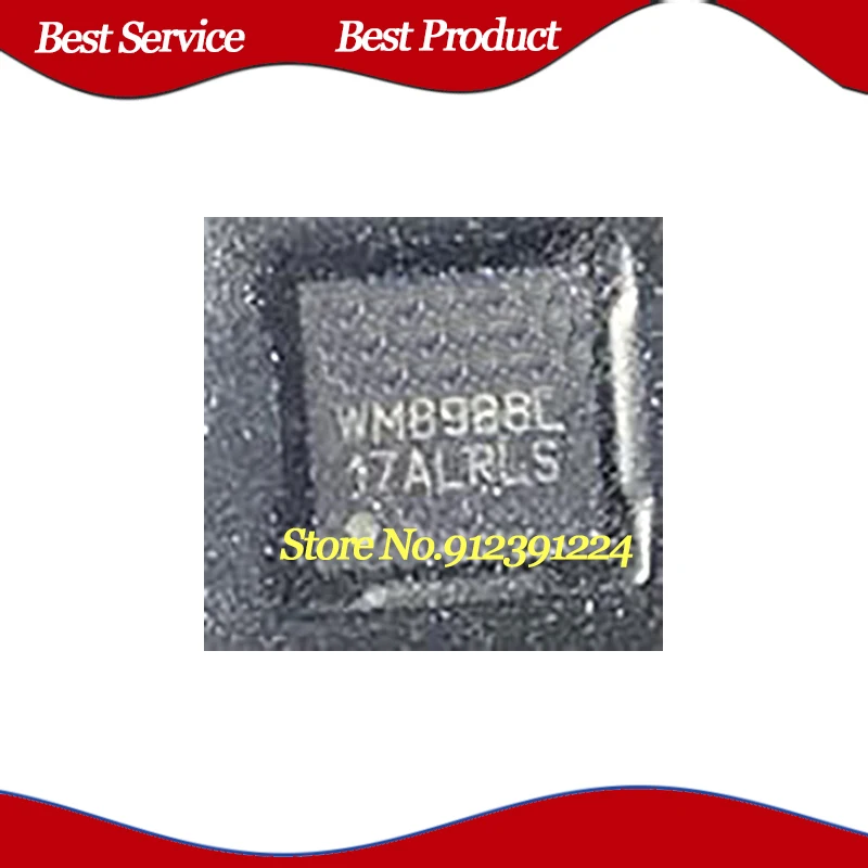 Novo e original no estoque, WM8988LGECN, rv, QFN-28, 2 PCes pelo lote