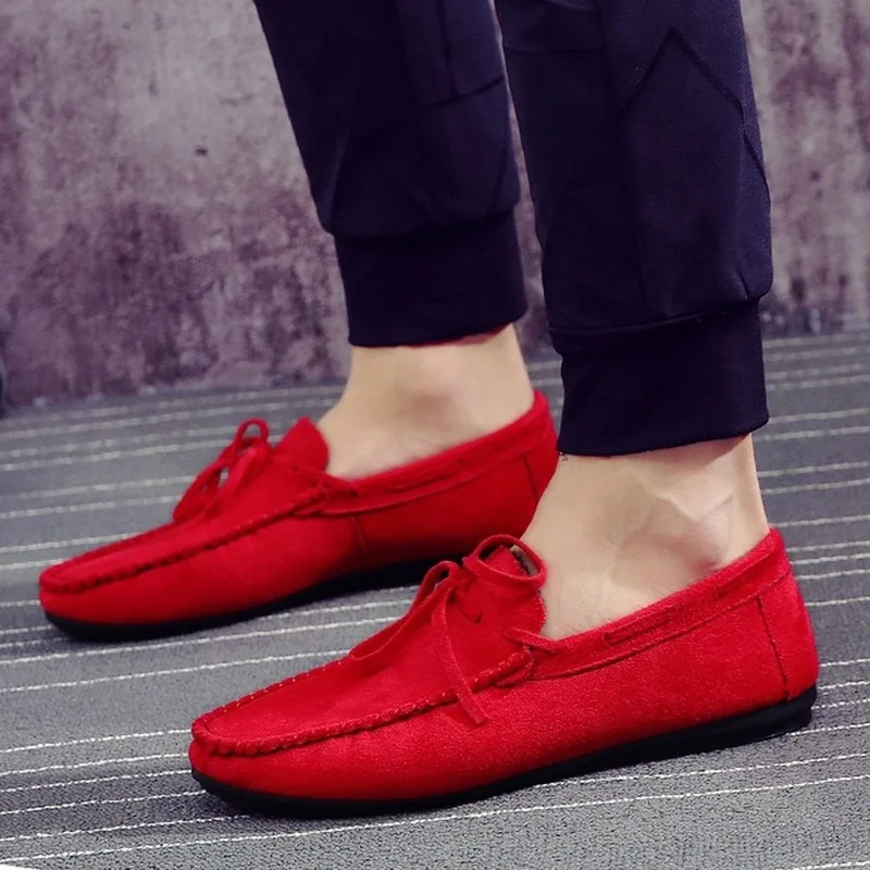 England Men's Casual Shoes Suede Driving Shoes Loafers Spring/Autumn New Fashion Low-top Simple Breathable Man Shoes Slip-On