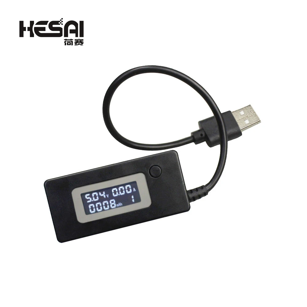 Czarny cyfrowy Micro USB LCD USB Mini prąd i czujnik napięcia zasilanie mobilne miernik testowy ładowarki USB