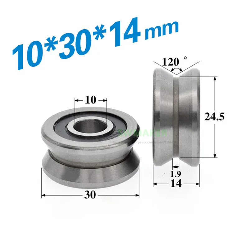 nao padrao sulcado rolamento polia y tipo v roda de guia de rolamento fio corda sobre fio cabide 10 pecas 103014 mm lv20 10 01