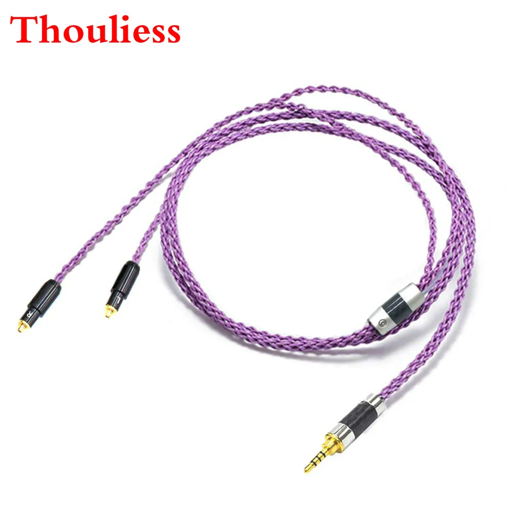 Thouliess 3.5/6.35/2.5/4.4mm 4pin XLR Balanced Replacement Audio Cable 8core Wire for SRH1540 SR0 SRH1840 SRH1440 Headphones