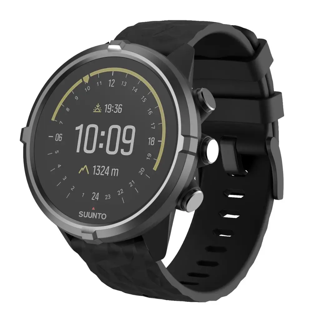 24mm Width Watch Strap for SUUNTO 9 Baro Band Outdoor Sport Silicone Replacement Wristband for SUUNTO 9 Baro Copper/Spartan Band