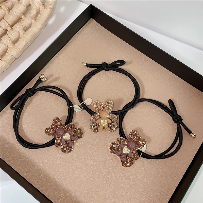

Women Lady Fashion Elastic Hair Ring Luxury Crystal Hair Rubber bands Rope Headbands Ties Hair Accessories for Women & Girls
