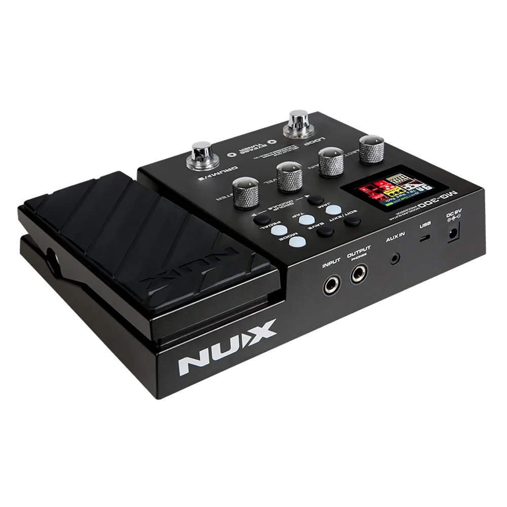 NUX MG-300 modellazione processore per chitarra multieffetto pedale Amp 56 Drum Beats 60s 24-bit Loop registrazione metronomo per effetto chitarra