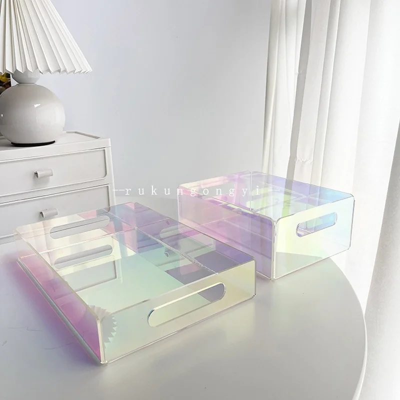 

File received desk office desktop organizer Tray Clear Cosmetic Storage Collection Container Acrylic Makeup storage drawers