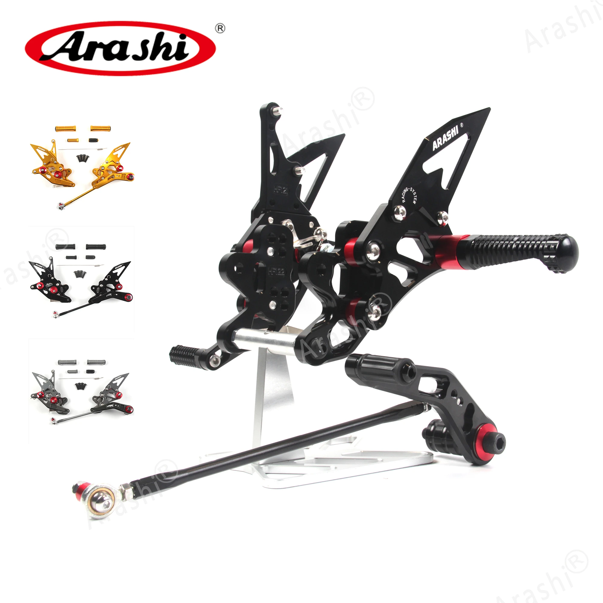 Arashi For SUZUKI GSXR600 GSXR750 2006 - 2010 Rearset Adjustable Footrests Foot Pegs GSX-R600 GSX-R750 2007 2008 2009 GSXR 750