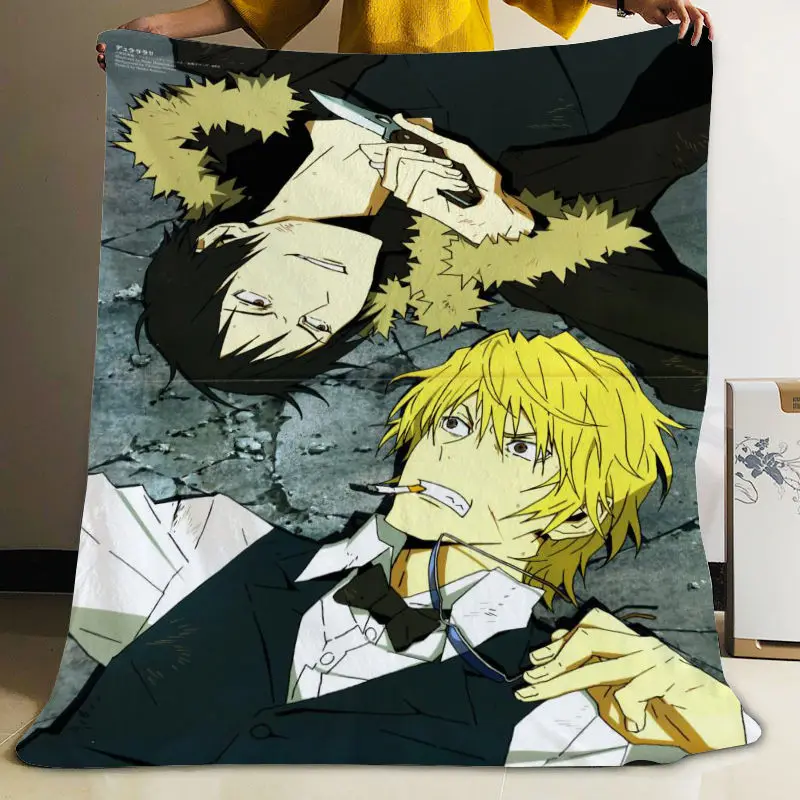 

Musife Custom Durarara Flannel Blanket Design Your own Blanket Flannel Blankets for Sofa DIY Dropshipping