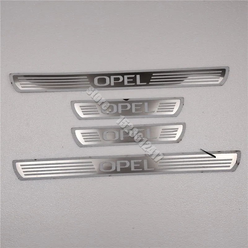 For opel astra zafira corsa mokka Door Sill Scuff Plate Guard Stainless Steel Kick Pedal Sticker Car Styling Accessories