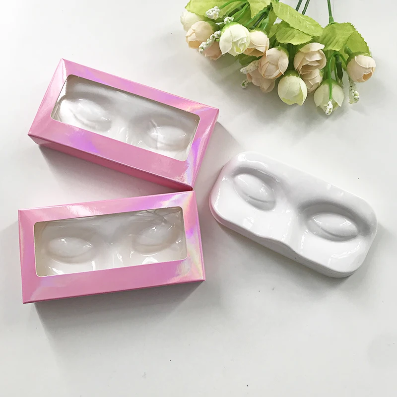 Eyelash Face Shape Tray Gold Tray Lash Packing Tool Holographic Lash Box without Lashes