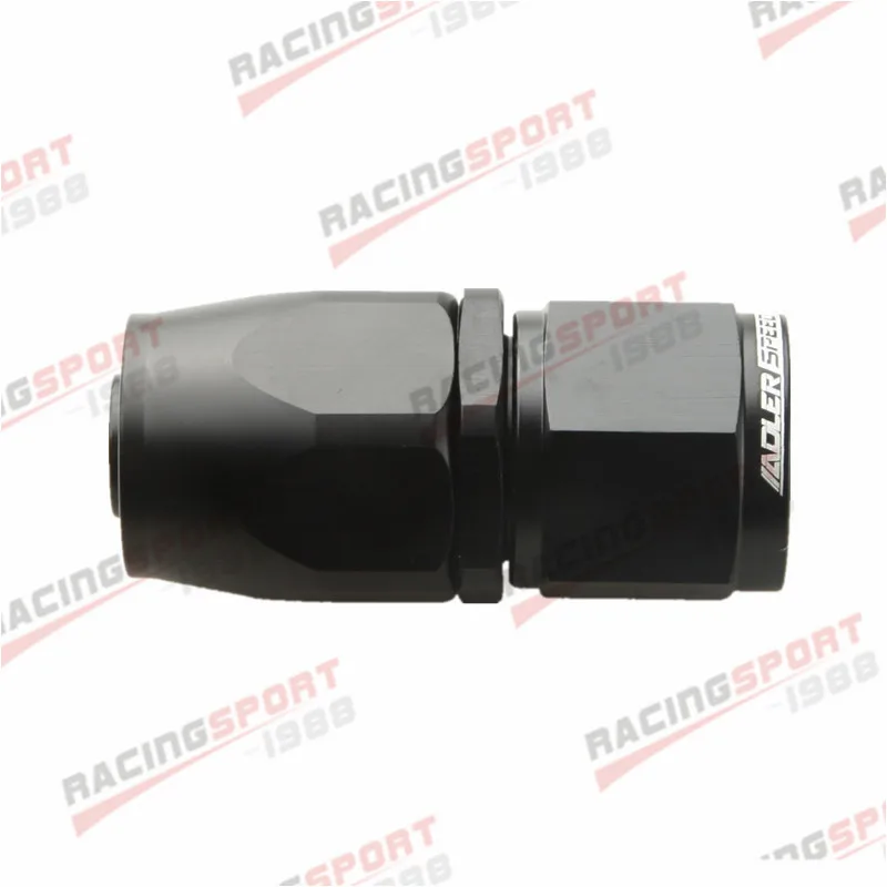 4AN 6AN 8AN 10AN 12AN 16AN 20AN Aluminum Straight Swivel Oil Hose End Fitting Black