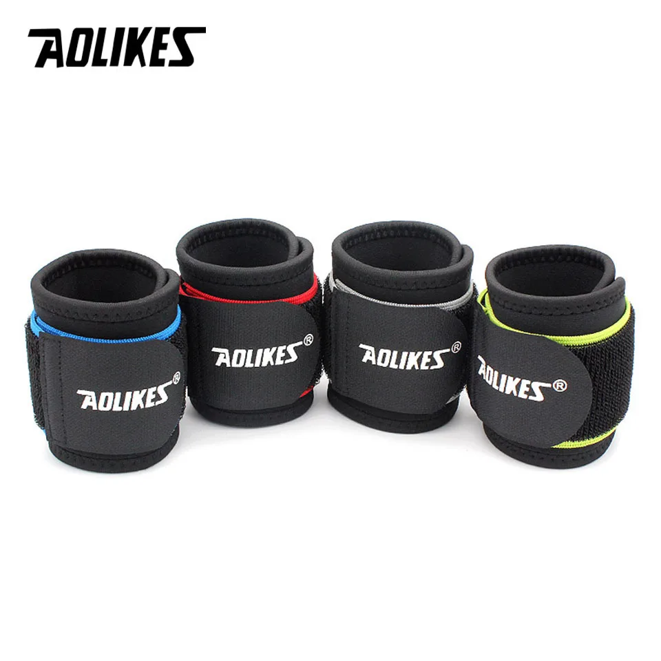 AOLIKES Adjustable Weightlifting Wristband Support Fitness Bandage Wrist Support Protective Gear Tennis Brace