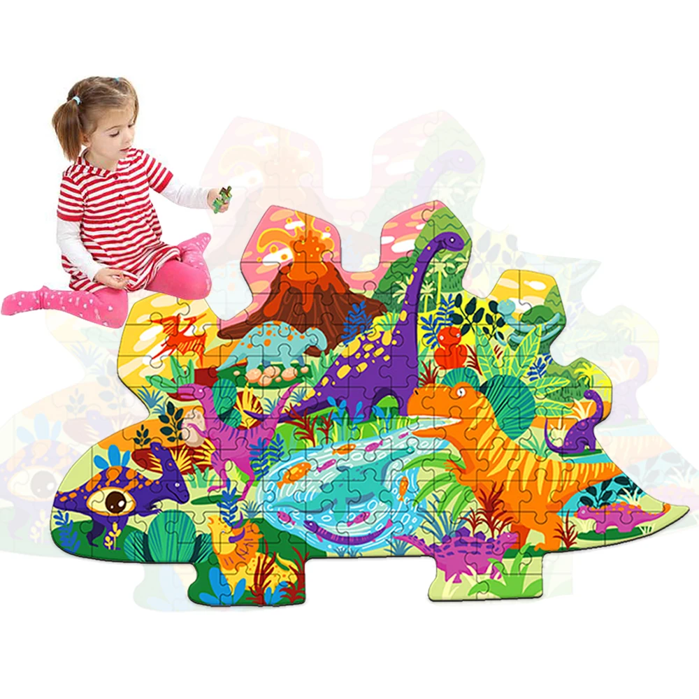 Hahowa Animal Jigsaw Puzzle Pieces Dinosaurs Whale City Travel Puzzles Children Games Educational Toys Christmas Gifts For Kids