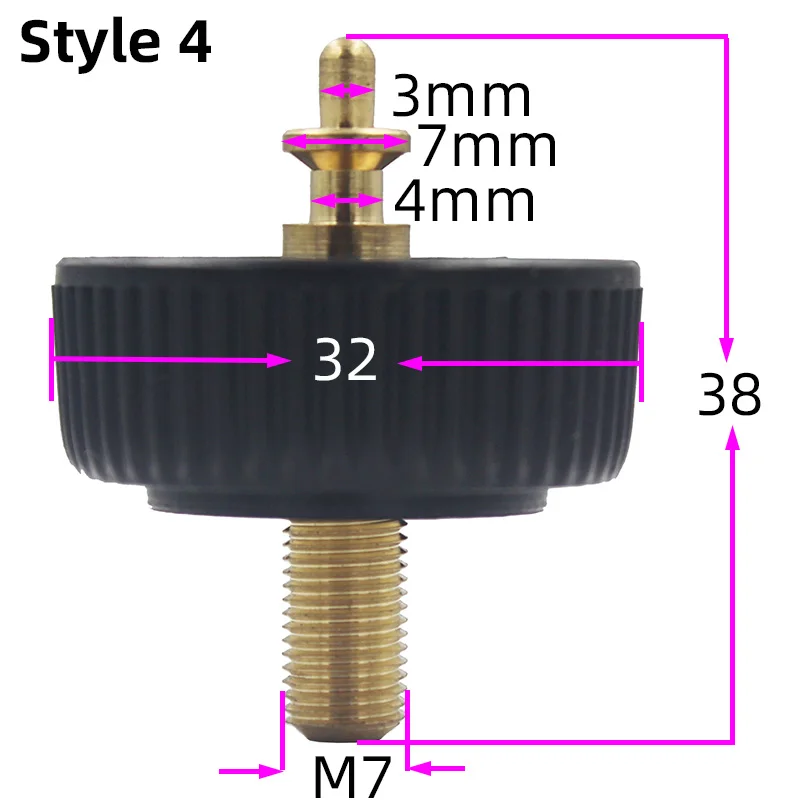 Foot Screw Leveling Adjustment Handwheel Footsrews for Total Station Level 1PCS