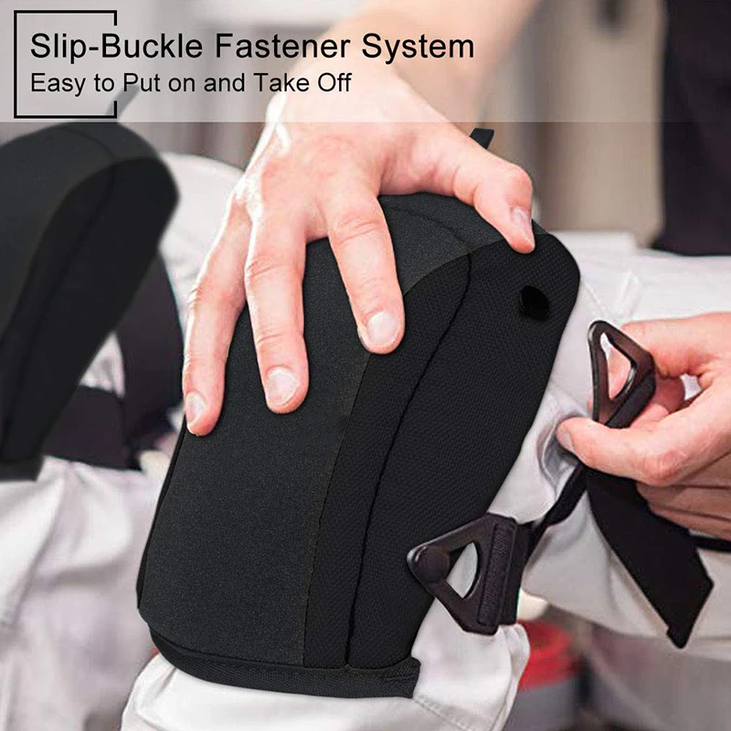 Knee Pads with Soft Foam Padding, No-Slip Leather & Strong Double Straps, Adjustable Easy-Release Slip-Clips Great for gaedening