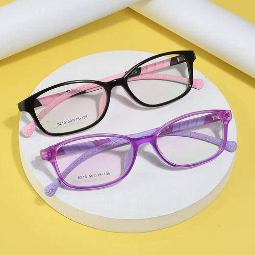 Imagen 2 del producto BCLEAR, montura de gafas para niños y niñas, montura de gafas TR de silicona, gafas flexibles de alta calidad para protección de la visión