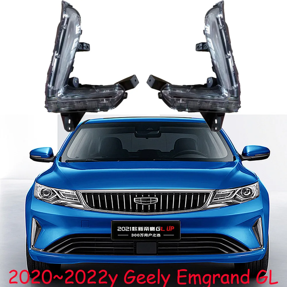 

1pcs car bumper headlight for Geey Emgrand GL daytime light 2020~2022 DRL car accessories LED headlamp Geey Emgrand GL fog light