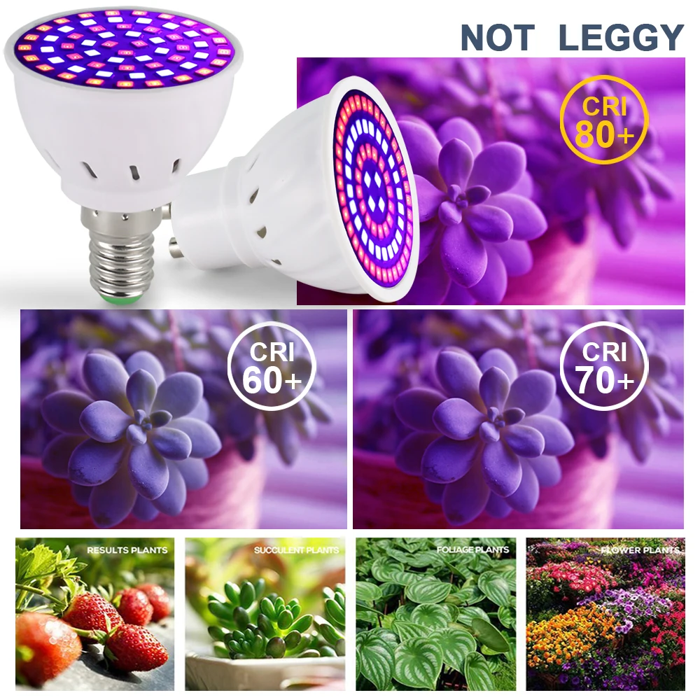 LED Grow Full Spectrum Bulb E27 E14 GU10 MR16 220V Greenhouse Hydroponic Lamp Grow Light For Indoor Plant 230V Phyto Flower Lamp