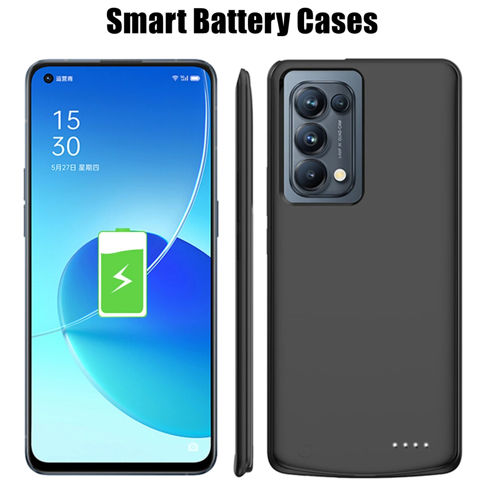 Power Bank Case For OPPO Find X3 Lite Battery Cases 6800mAh Silicone Powerbank Battery Charger Cover For Find X3 lite Power Case