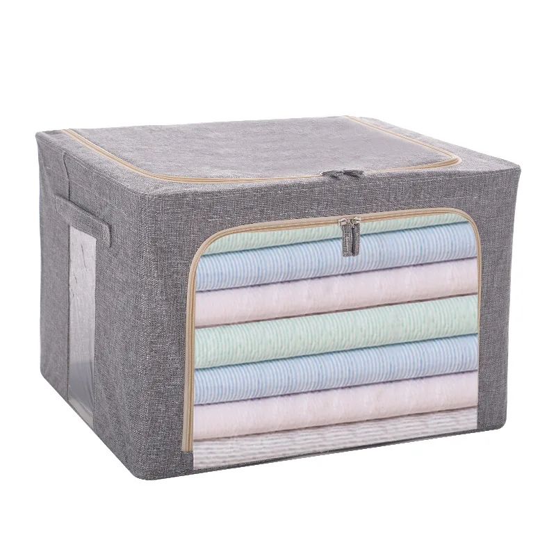 

Japanese Style Cloth Storage Box, Dampproof Sorting Bag, Quilt Toy Organizer, Folding Wardrobe, Closet Storage Boxes,1 PC