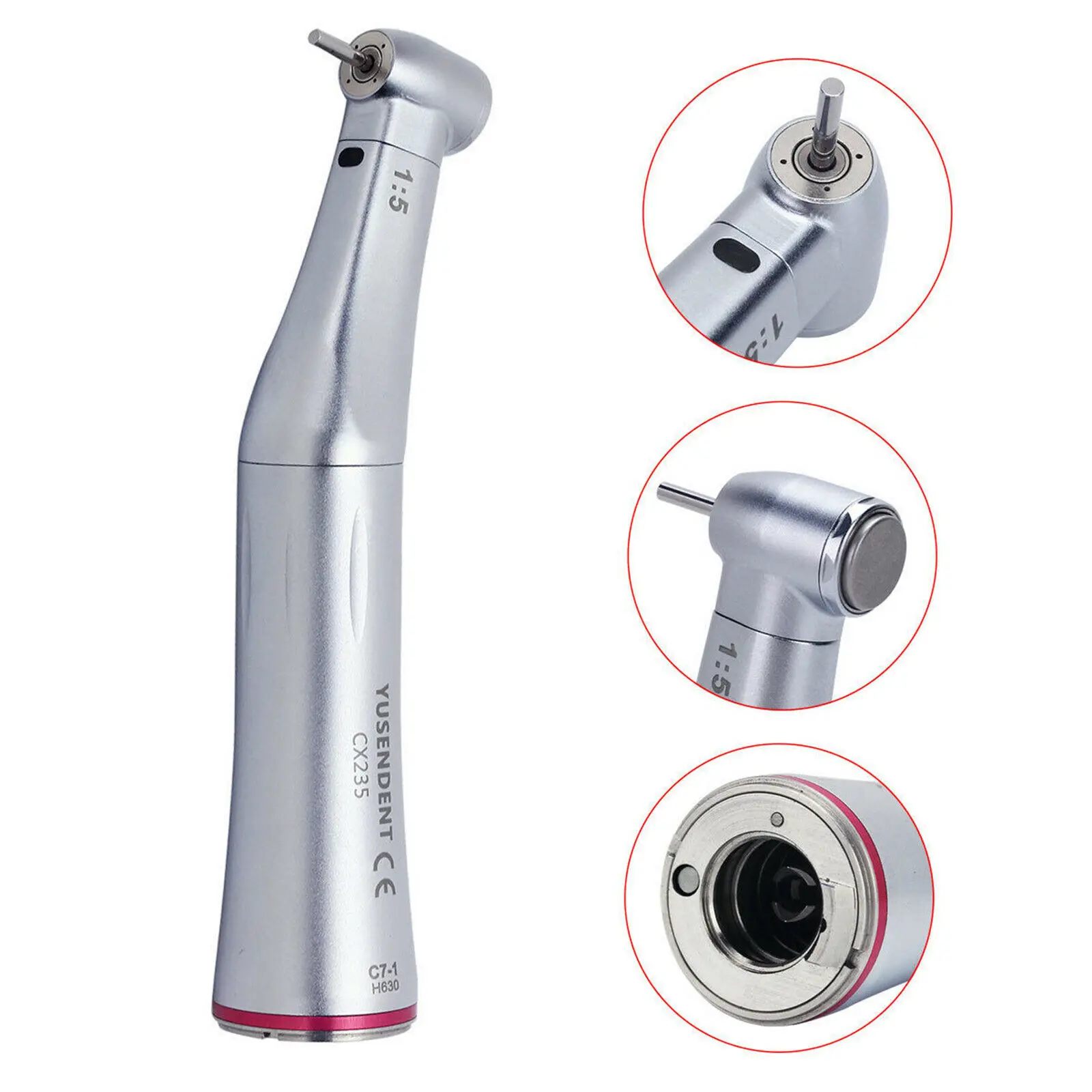 

COXO Dental LED Fiber Optic 1:5 Electric Inner Water Contra Angle Handpiece KAVO