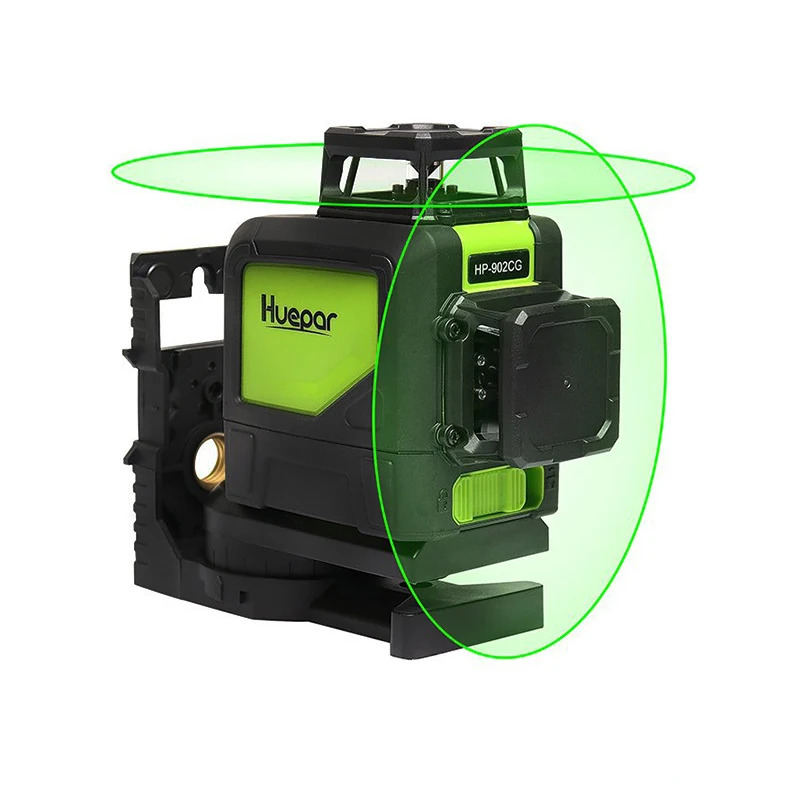 Huepar 902cg 360 Auto-nivelamento 3d Laser Nível Feixe Verde Poderoso Laser 3d 12 Linhas Laser Nível