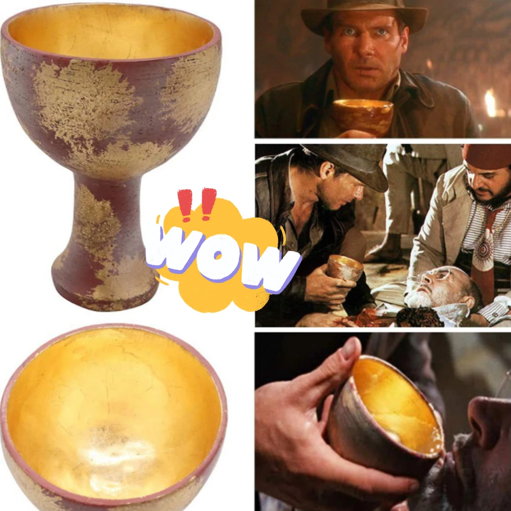 Indiana Jones Holy Grail Cup Decor Resin Crafts For Halloween Role-Playing Props Decorations for Indiana Jones Diary Accessories