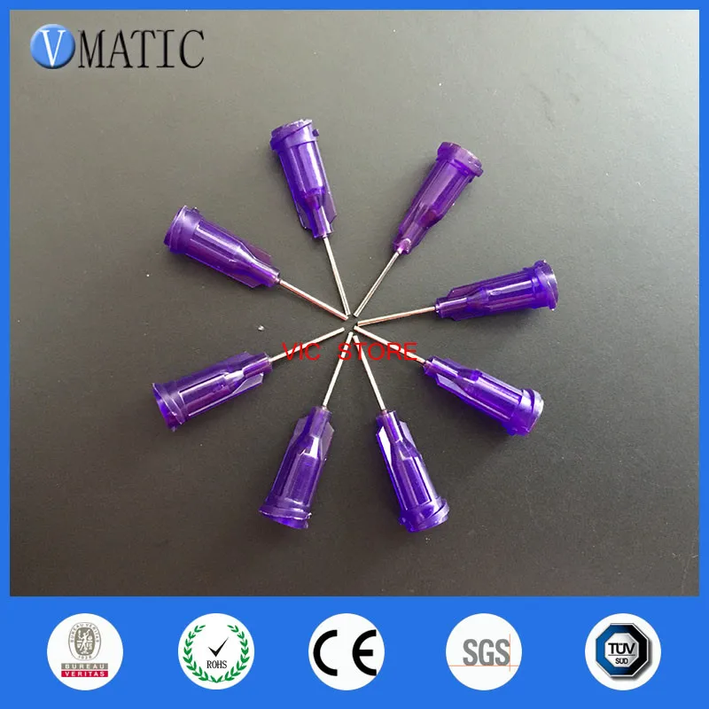 

Free Shipping 100Pcs 21G 1/2 Inch Plastic Industrial Blunt Needles With Purple Color