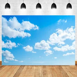 Laeacco Natural Scenic Blue Sky Cloudy Sunny Party Decor Baby Photography Backgrounds Photo Backdrops Photocall Photo Studio