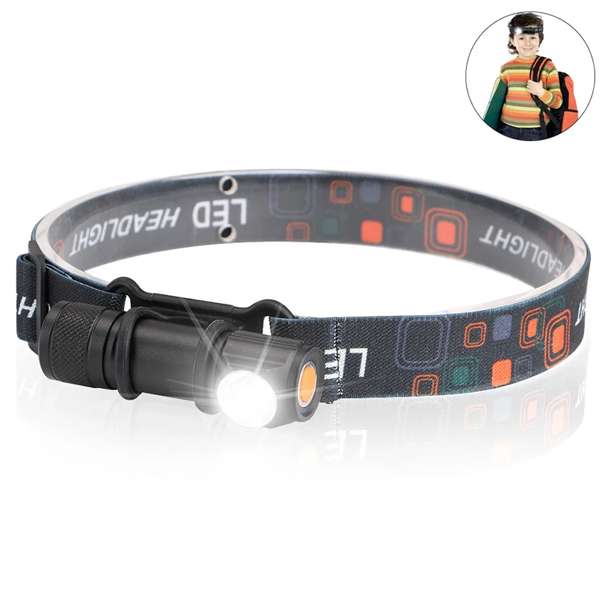 Lampada frontale a LED ultra luminosa, 3 modalità di illuminazione, LED bianchi, cinghia regolabile, base magnetica, luce da lavoro, corsa, campeggio