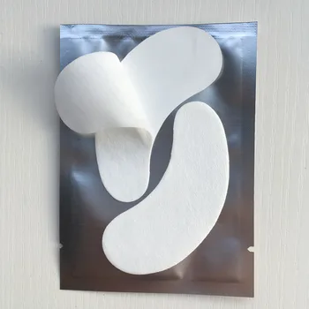 50 쌍 보풀이없는 아이 젤 패치 패드 속눈썹 연장 콜라겐 아이 마스크 하이드로 겔 아이 젤 패치 스티커 실버 포장 