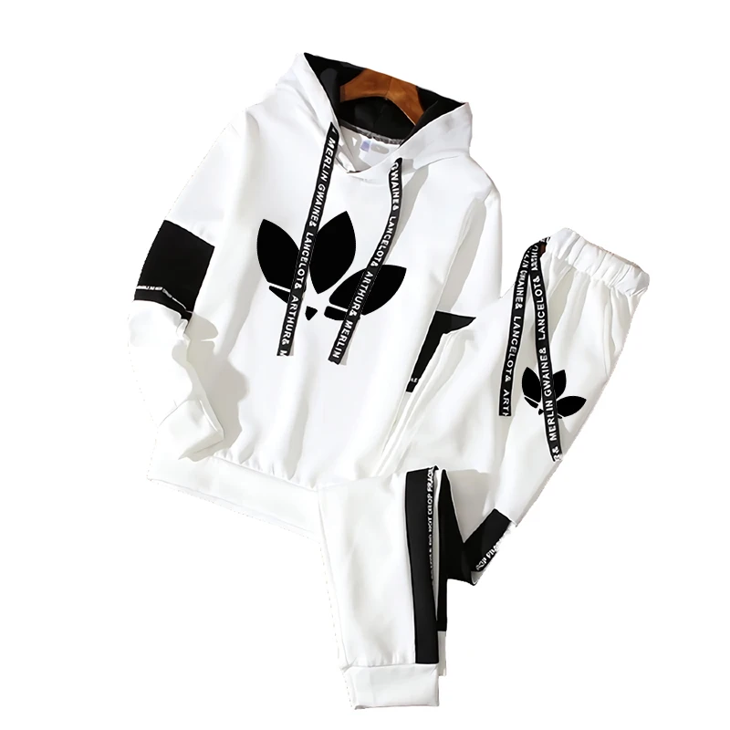 2021 Autumn Hot Sale Brand Tracksuit Hooded Pullover and Sweatpants Classic Men/Women Daily Casual Sports Fashion Jogging Suit