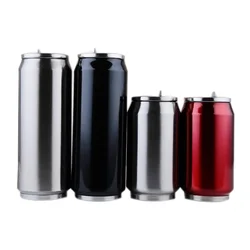 Fashion High Quality Beverage Can Hot Insulation With Straw Thermos Garrafa Termica Stainless Steel Water Bottle 300/500ml