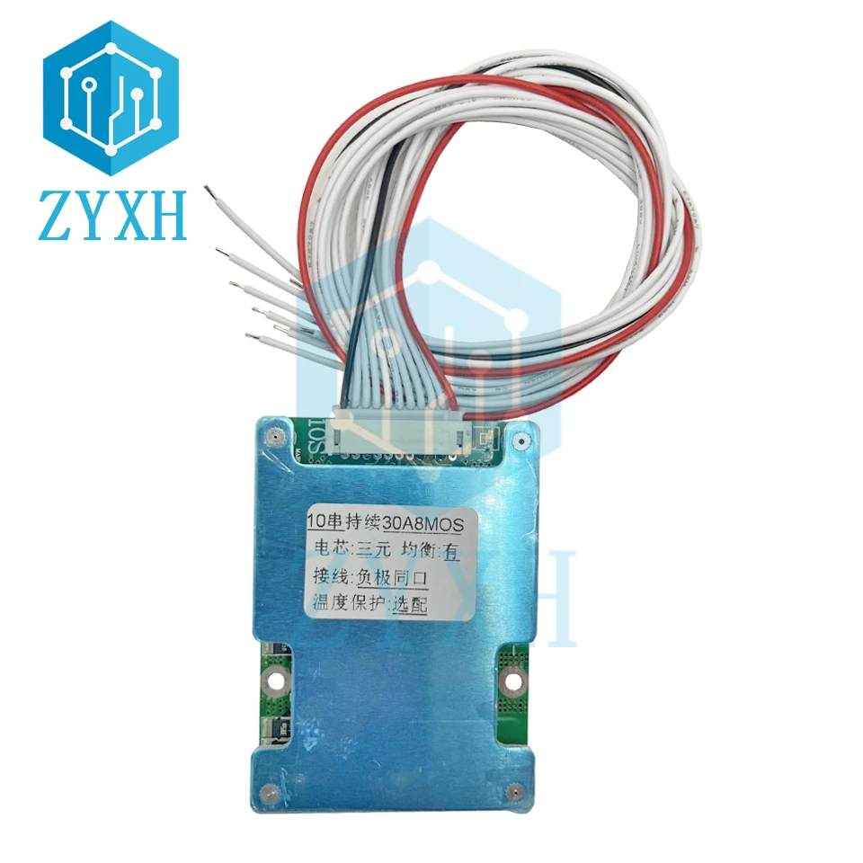 Li-ion 3.6V 3.7V 10S BMS 20A 30A 36V 18650 Battery Charge Board Balance Equalize PCM Short Circuit Protection For Ebike/Escooter