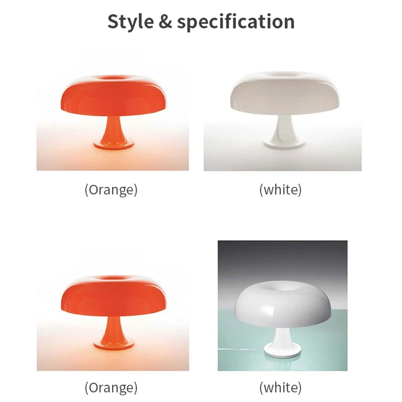 Mushroom LED Table Lamp, Minimalist Desk Lights, Iluminação moderna para o quarto do hotel Bedside and Living Room, Decoração de designer italiano