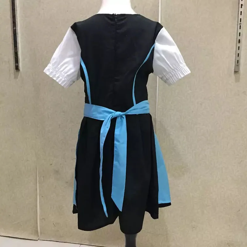 3-10T Kinder Mädchen Medieval Oktoberfest Kostüm Bayerischen Baumwolle Plaid Dirndl Kleid Up Kind Halloween Karneval Party Maid kostüme