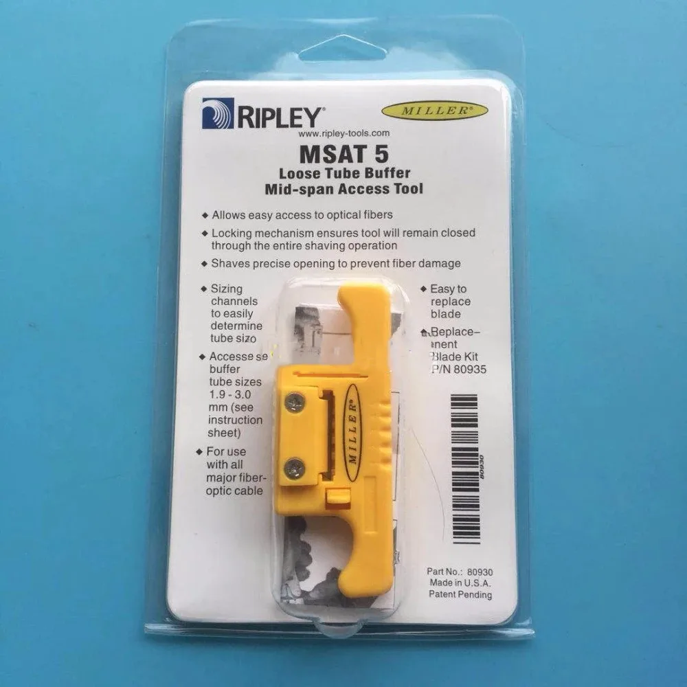 

DHL Free Shipping 10pcs/lot Miller MSAT-5/ MSAT 5 Mid Span Access Tool P/N 80930 Loose Buffer Tube Stripper 0.9mm to 3.0mm fiber