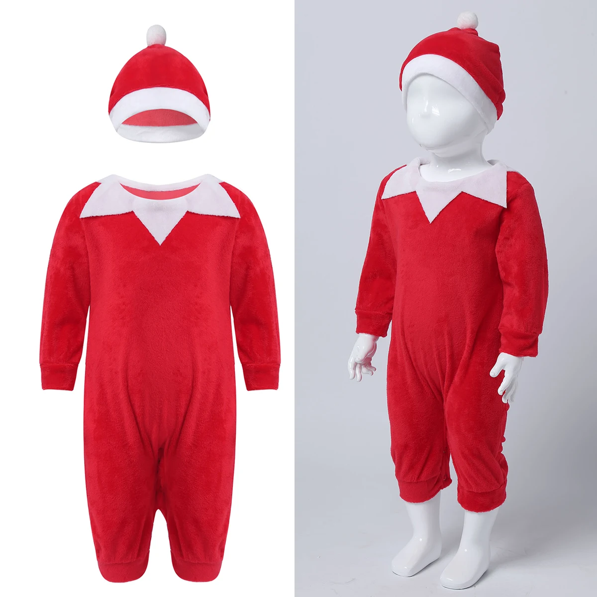 Christmas Baby Clothes Santa Claus Cosplay Costume Newborn Baby Rompers for New Year Fall Girl Clothing Set Wholesale Clothing